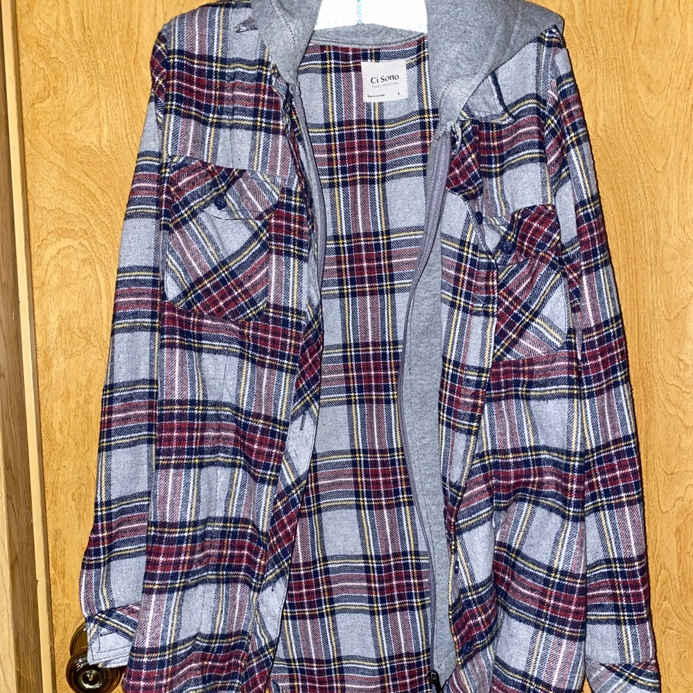 Ci Sono Plaid Collection With Hood